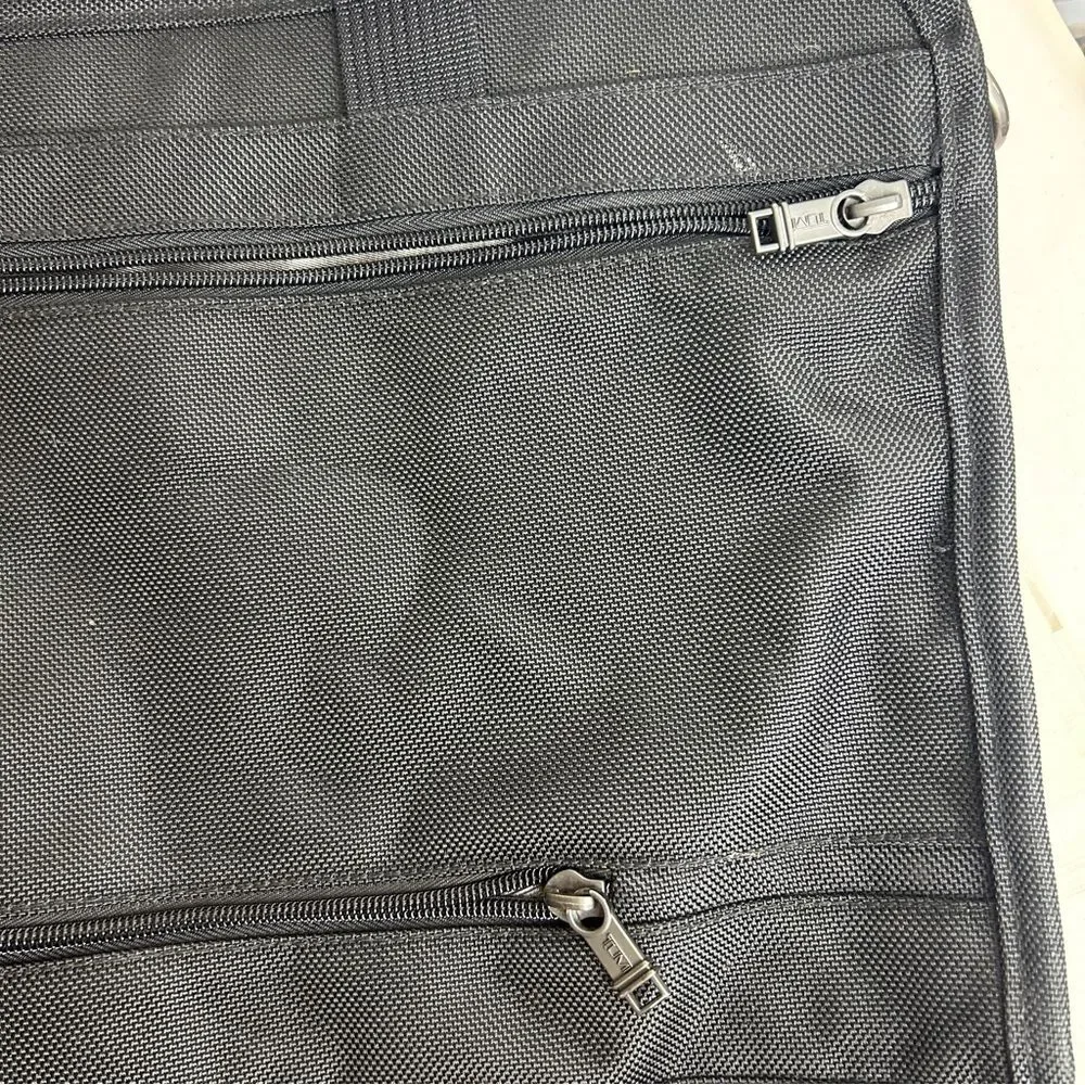 Tumi Black laptop case Durable light worn 17”x13”